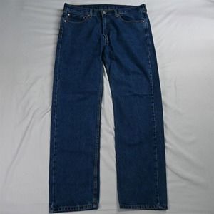 Levis 38 x 34‎ 505 4886 Straight Fit Dark Stonewash Denim Jeans